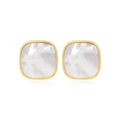 Ashanti clip-on earrings – white