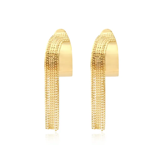 Ashanti hoop clip-on earrings – gold