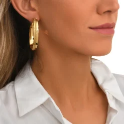 Ashanti hoop earrings – gold-plated
