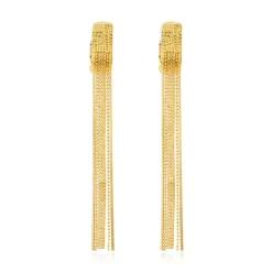 Ashanti long pierced stud earrings – gold