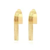 Ashanti pierced stud earrings – gold