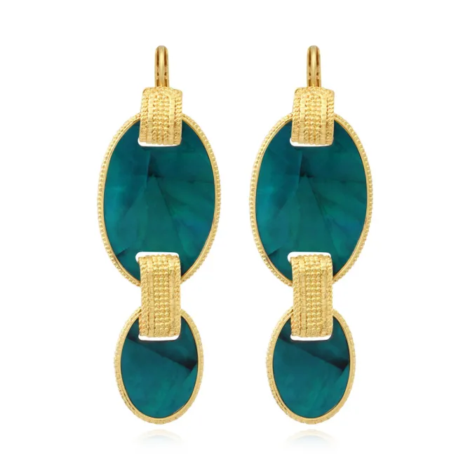 Ashanti sleeper earrings – green