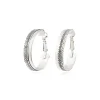 Ashanti thin hoop earrings – silver