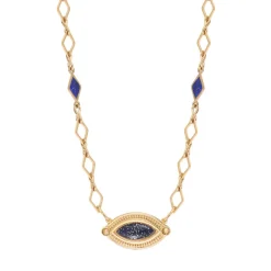 Atria Adjustable Pendant Necklace - Blue