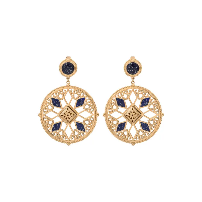 Atria clip-on earrings - blue