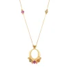 Avola adjustable long necklace - multicoloured
