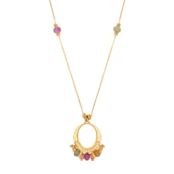 Avola adjustable long necklace - multicoloured