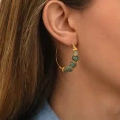 Avola hoop earrings - blue