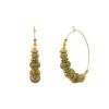 Avola hoop earrings - green