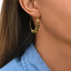 Avola hoop earrings - green