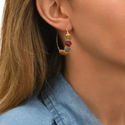 Avola hoop earrings - multicoloured