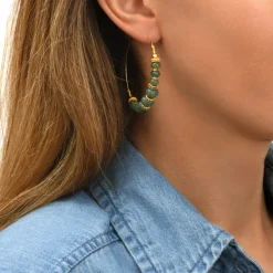 Avola maxi hoop earrings - blue
