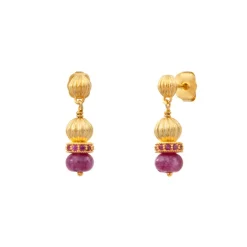 Avola pierced earrings - violet
