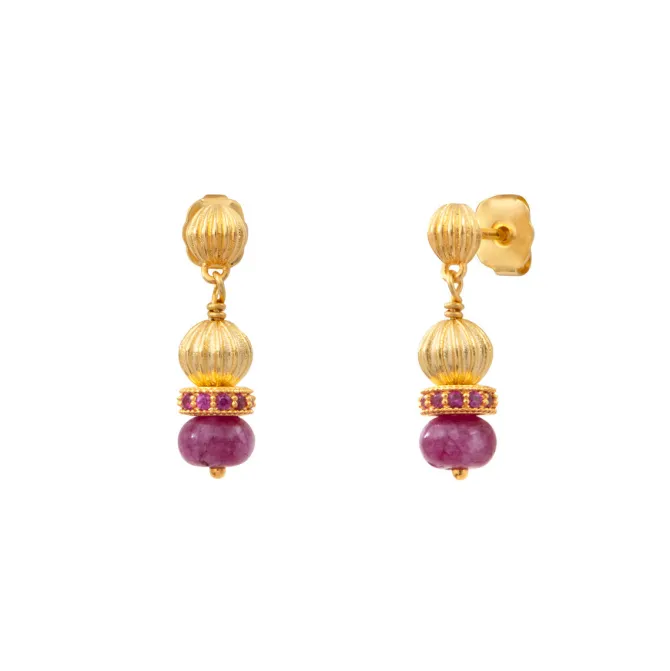 Avola pierced earrings - violet