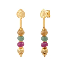 Avola pierced stud earrings - multicoloured