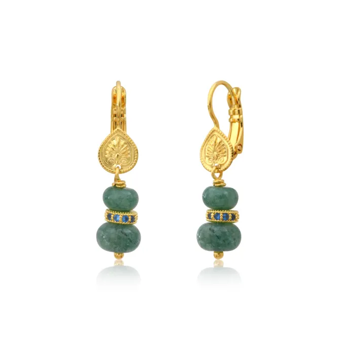 Avola sleeper earrings - blue