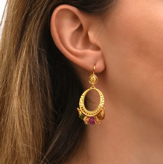 Avola sleeper earrings - multicoloured