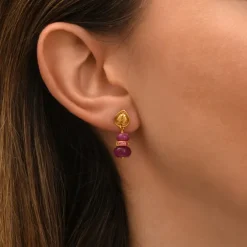 Avola sleeper earrings - violets