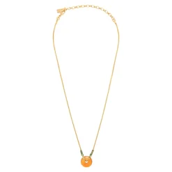 Babylon Adjustable Pendant Necklace - Orange