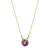 Babylon Adjustable Pendant Necklace - Purple