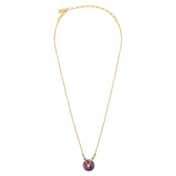 Babylon Adjustable Pendant Necklace - Purple