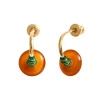 Babylon hoop earrings - orange