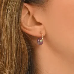 Babylon hoop earrings - violet