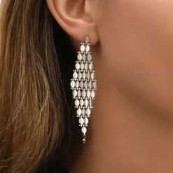 Babylon pierced stud earrings - grey