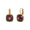 Babylon sleeper earrings - violets