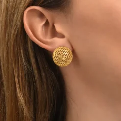 Betty clip-on earrings - gold