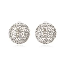 Betty clip-on earrings - silver