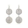 Betty double sleeper earrings - silver