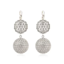 Betty double sleeper earrings - silver