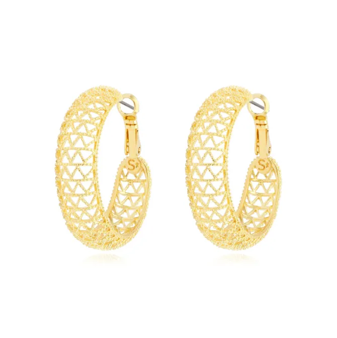 Betty hoop earrings - gold