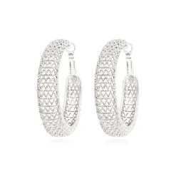 Betty hoop earrings - silver