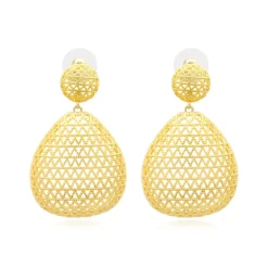 Betty pierced drop earrings - gold