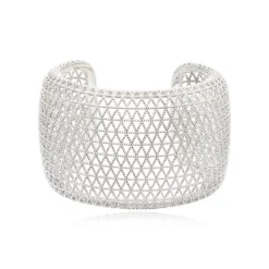 Betty wide cuff bracelet - silver