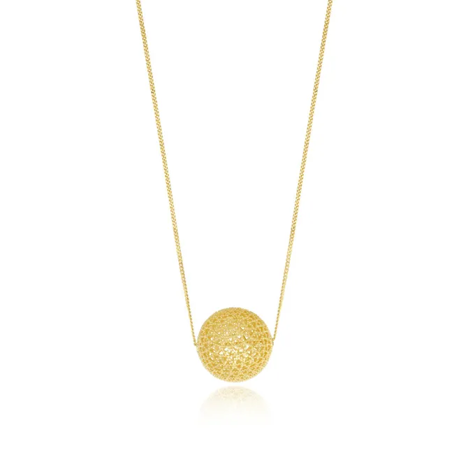 Betty Wide Pendant Necklace - Gold