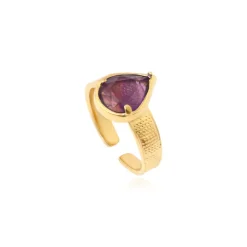 Byzance adjustable ring – purple