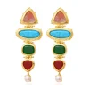 Byzance clip-on earrings – multicoloured