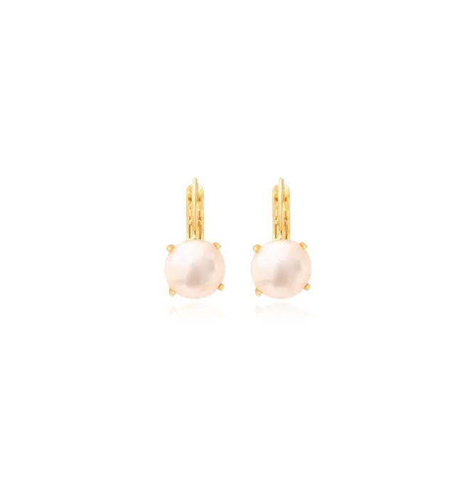 Byzance sleeper earrings – pearl