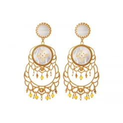 Capraia clip-on earrings - white