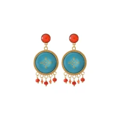 Capraia fine stud earrings - turquoise