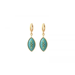 Capraia hoop earrings - turquoise