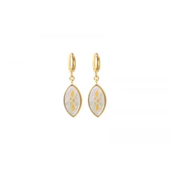 Capraia hoop earrings - white
