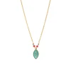 Capraia mid-length necklace - turquoise
