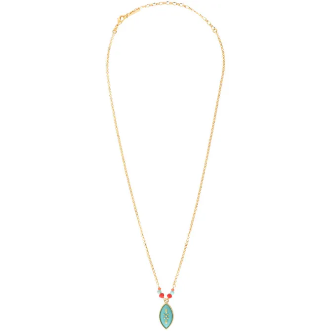 Capraia mid-length necklace - turquoise