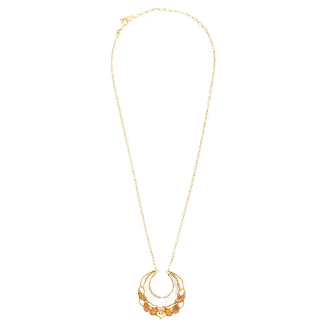 Capraia pendant necklace - white