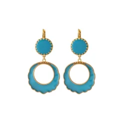 Capraia sleeper earrings - turquoise