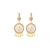 Capraia thin sleeper earrings - white